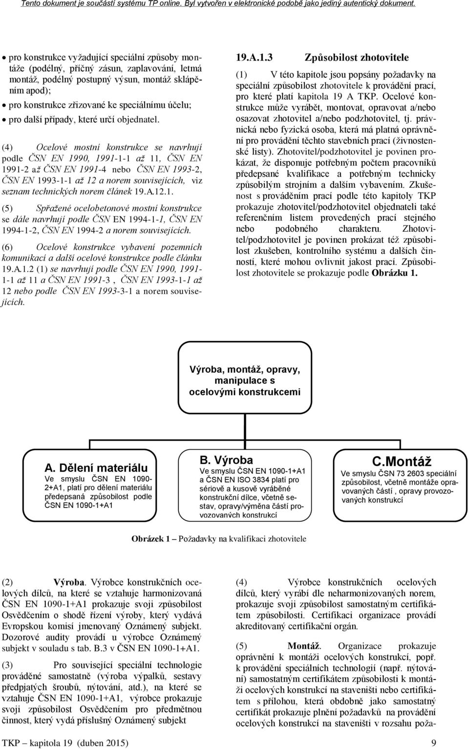 (4) Ocelové mostní konstrukce se navrhují podle ČSN EN 1990, 1991-1-1 až 11, ČSN EN 1991-2 až ČSN EN 1991-4 nebo ČSN EN 1993-2, ČSN EN 1993-1-1 až 12 a norem souvisejících, viz seznam technických