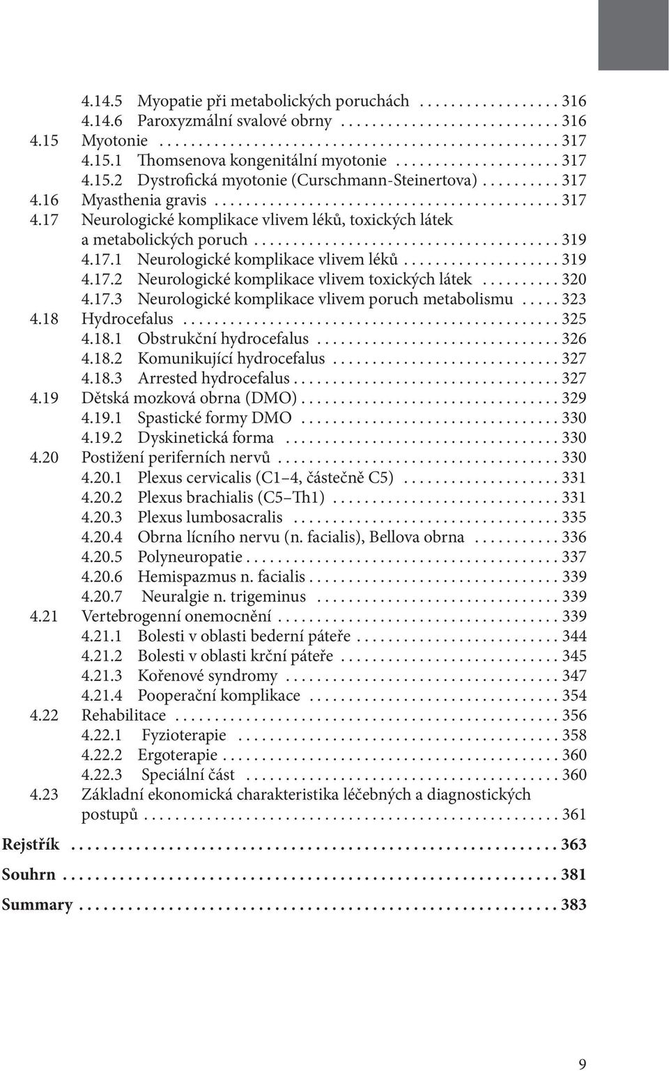 ..320 4.17.3 Neurologické komplikace vlivem poruch metabolismu...323 4.18 Hydrocefalus...325 4.18.1 Obstrukční hydrocefalus...326 4.18.2 Komunikující hydrocefalus............................. 327 4.