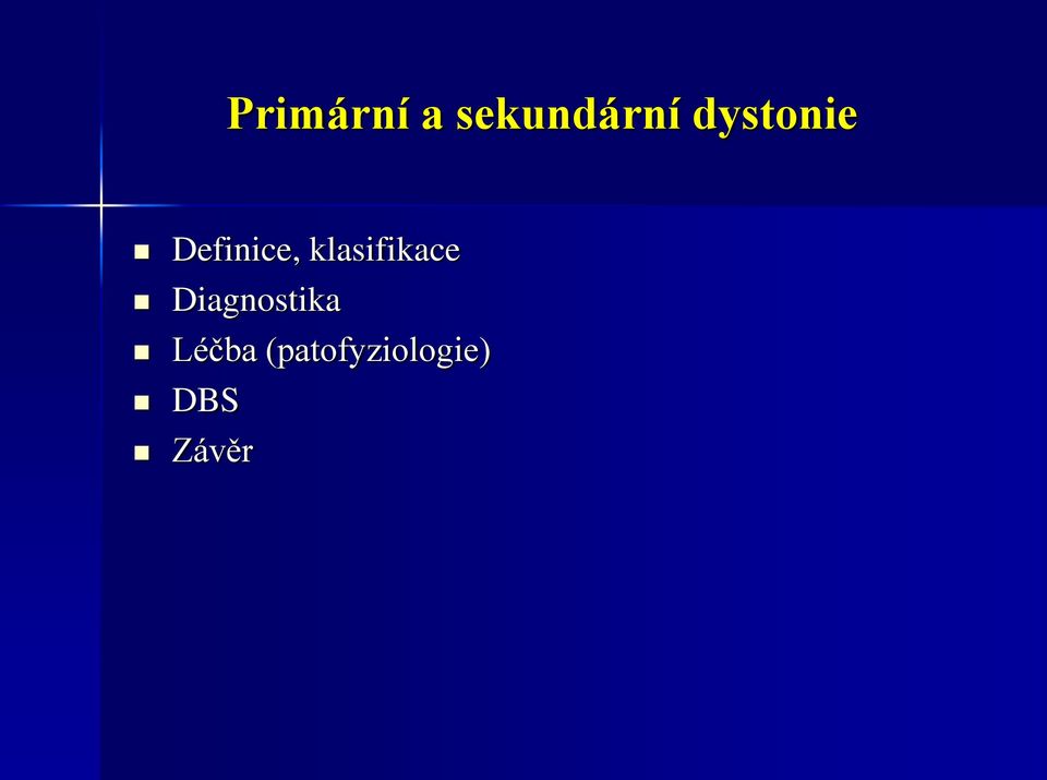 klasifikace Diagnostika