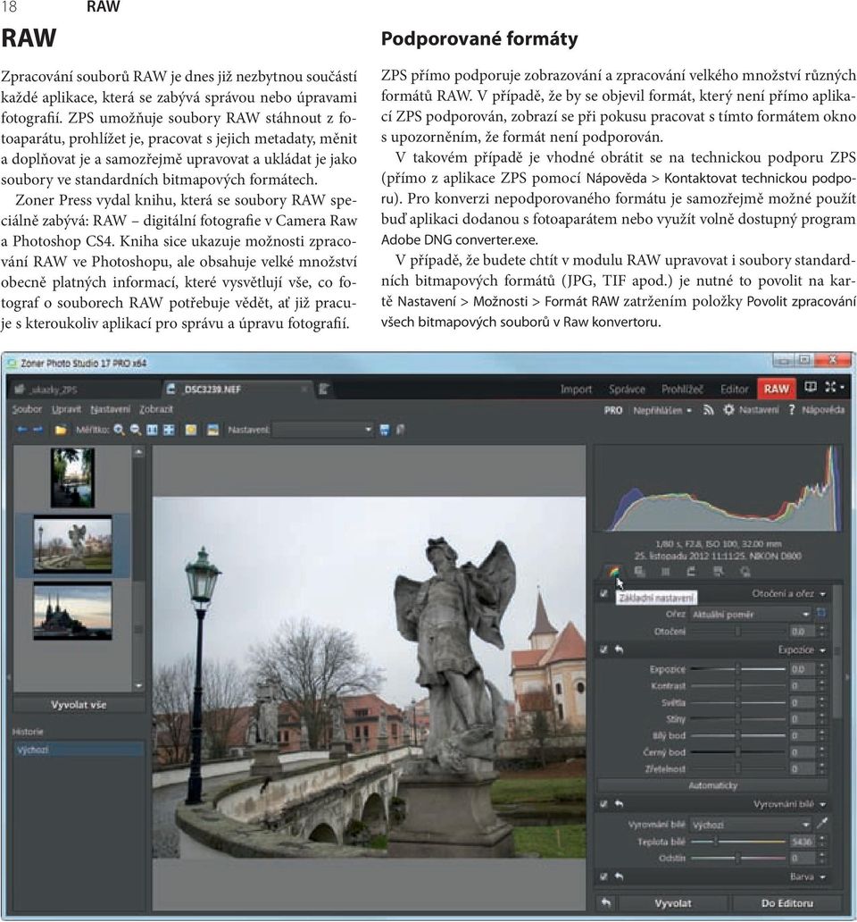 Zoner Press vydal knihu, která se soubory RAW speciálně zabývá: RAW digitální fotografie v Camera Raw a Photoshop CS4.