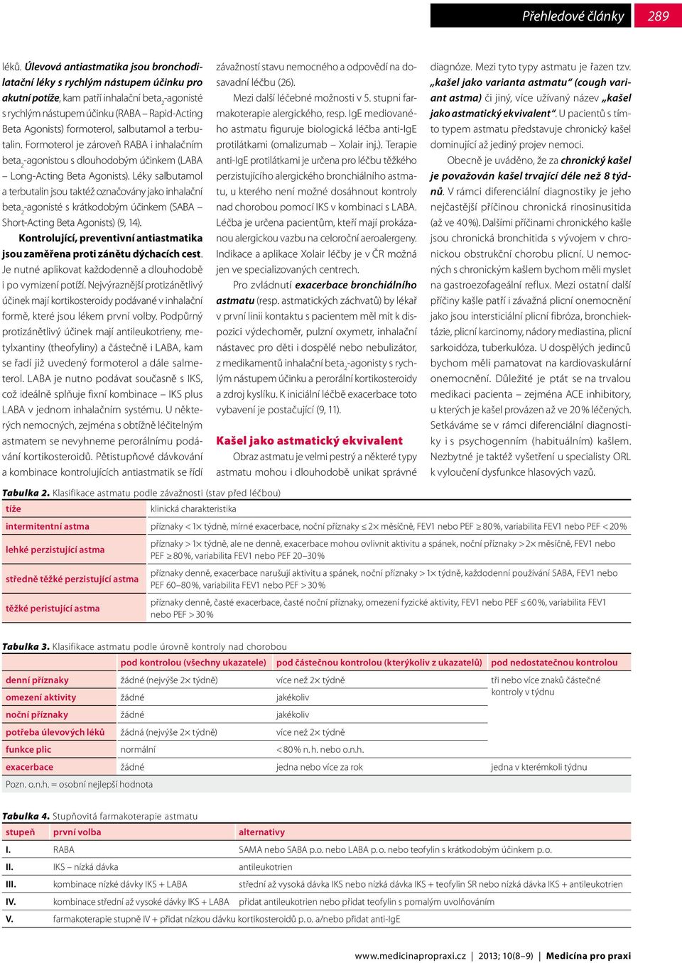 formoterol, salbutamol a terbutalin. Formoterol je zároveň RABA i inhalačním beta 2 -agonistou s dlouhodobým účinkem (LABA Long-Acting Beta Agonists).