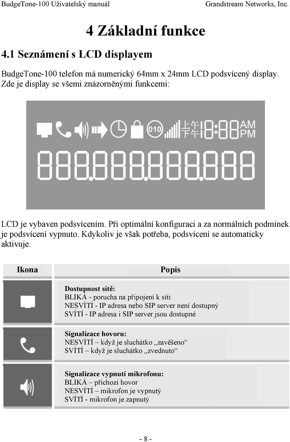 Kdykoliv je však potřeba, podsvícení se automaticky aktivuje.