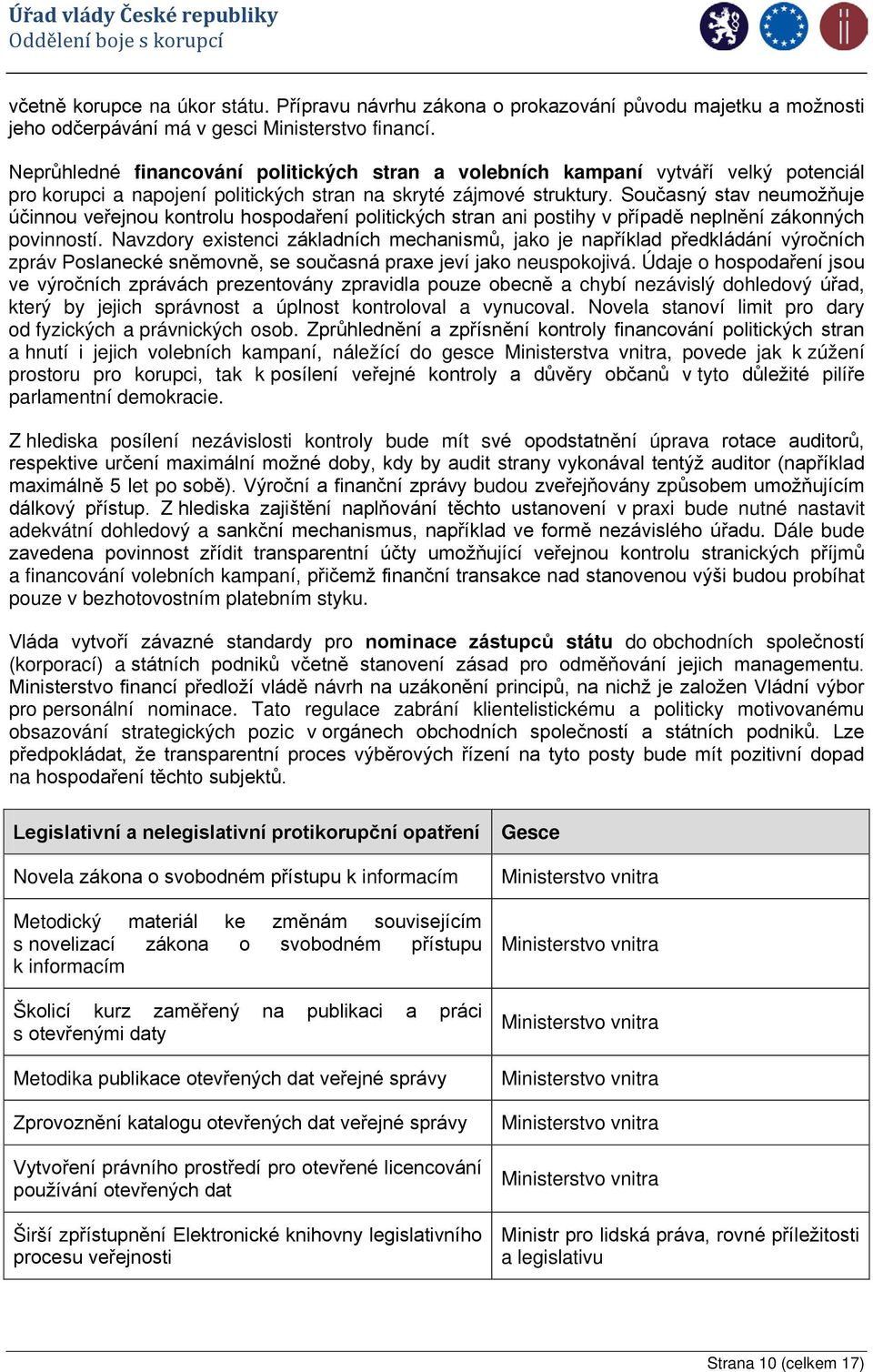 Současný stav neumožňuje účinnou veřejnou kontrolu hospodaření politických stran ani postihy v případě neplnění zákonných povinností.