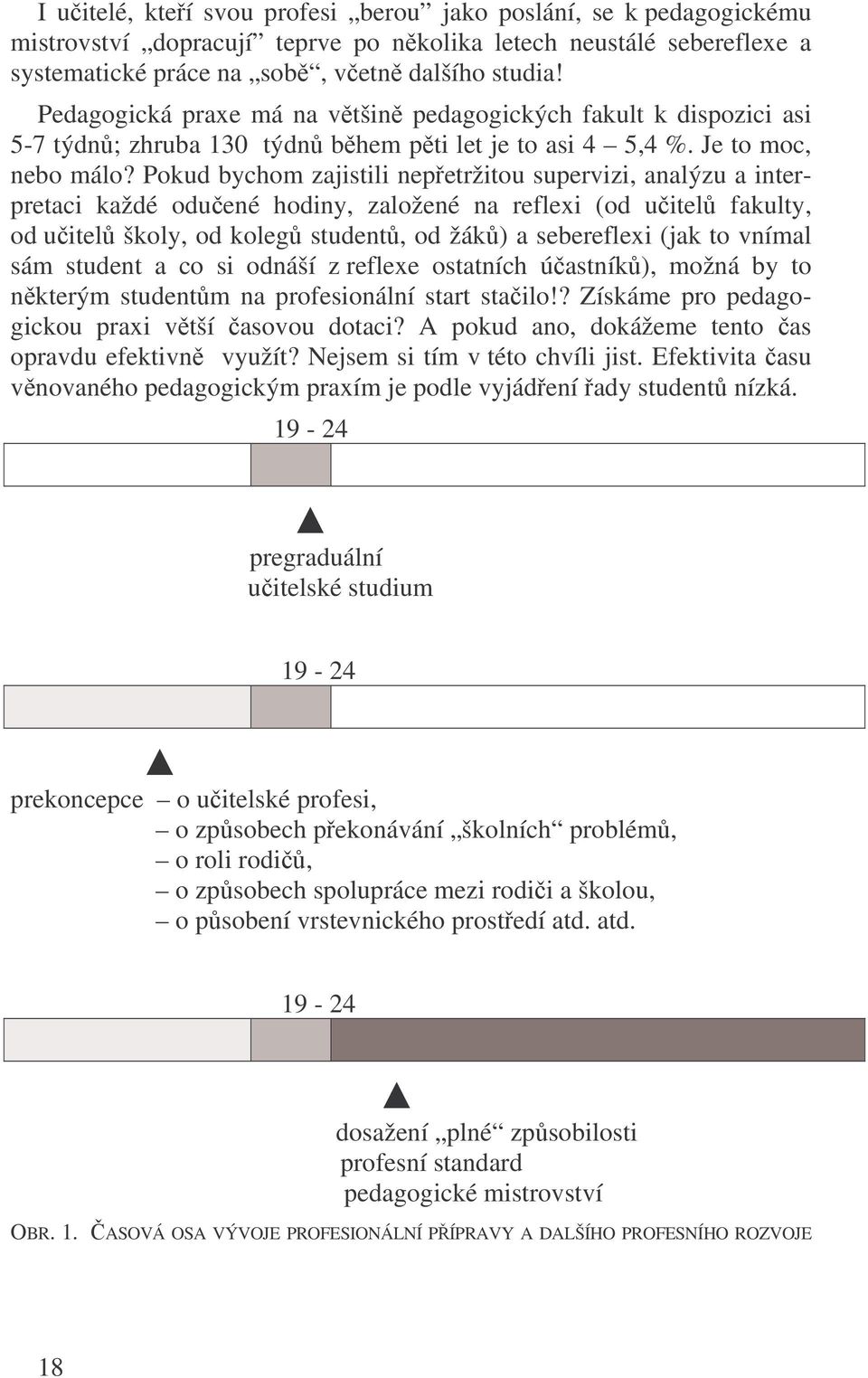 Pokud bychom zajistili nepetržitou supervizi, analýzu a interpretaci každé oduené hodiny, založené na reflexi (od uitel fakulty, od uitel školy, od koleg student, od žák) a sebereflexi (jak to vnímal