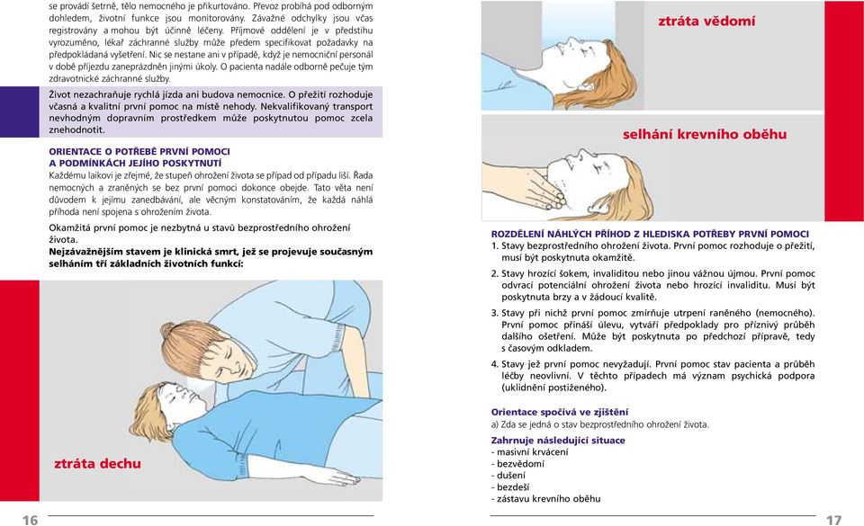 Nic se nestane ani v případě, když je nemocniční personál v době příjezdu zaneprázdněn jinými úkoly. O pacienta nadále odborně pečuje tým zdravotnické záchranné služby.