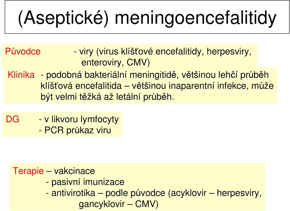 inaparentní infekce, může být velmi těžká až letální průběh.