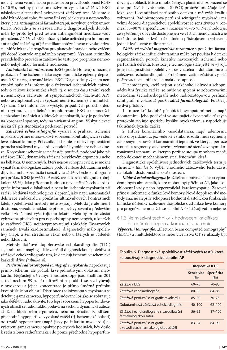 Provádí-li se zátěžová EKG z diagnostických důvodů, měla by proto být před testem antianginózní medikace vždy přerušena.