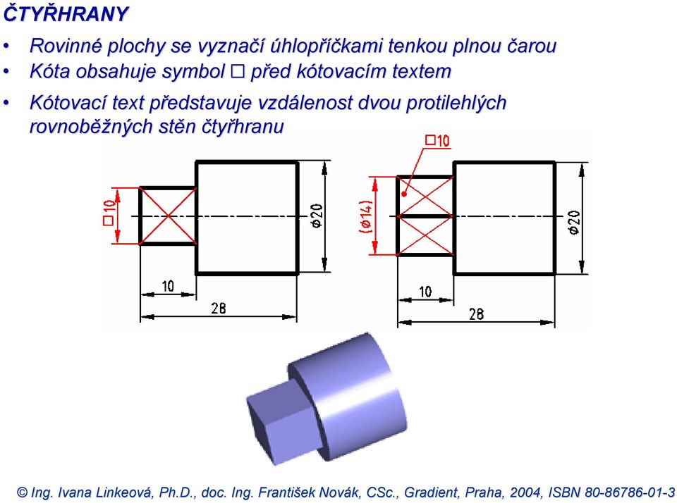 kótovacím textem Kótovací text představuje