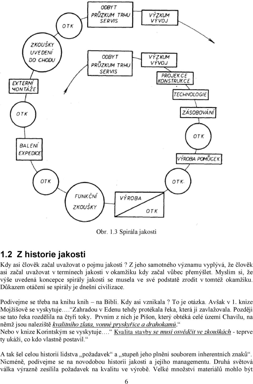 Myslím si, že výše uvedená koncepce spirály jakosti se musela ve své podstatě zrodit v tomtéž okamžiku. Důkazem otáčení se spirály je dnešní civilizace. Podívejme se třeba na knihu knih na Bibli.