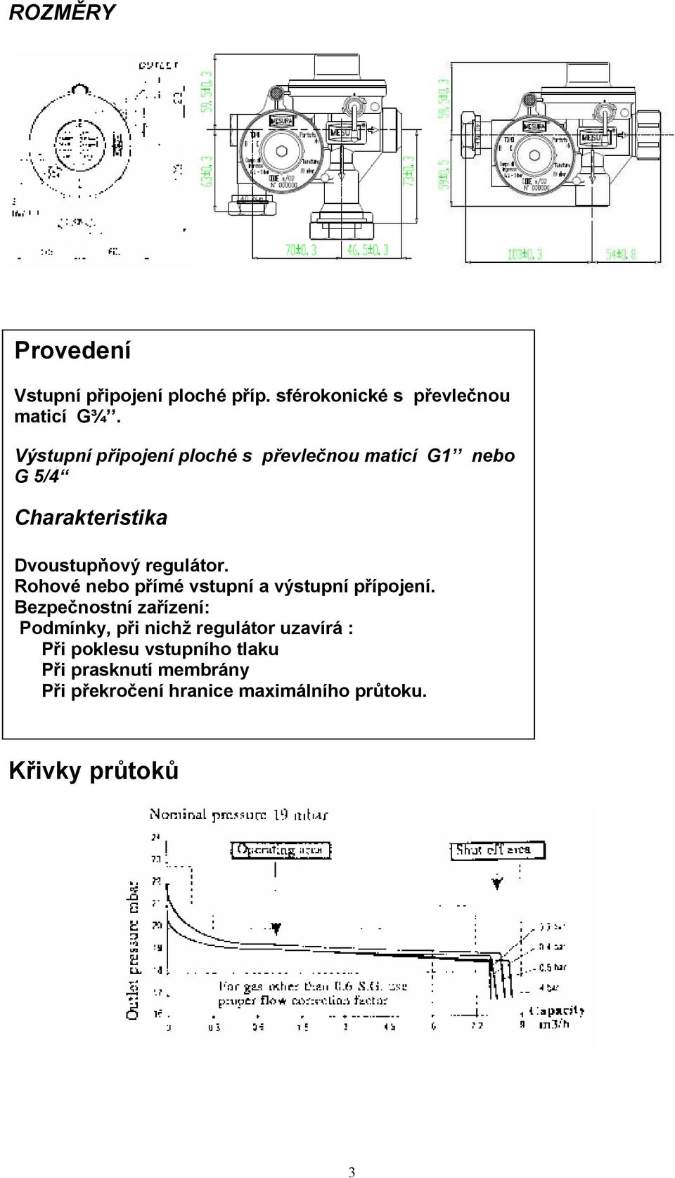 Rohové nebo přímé vstupní a výstupní přípojení.