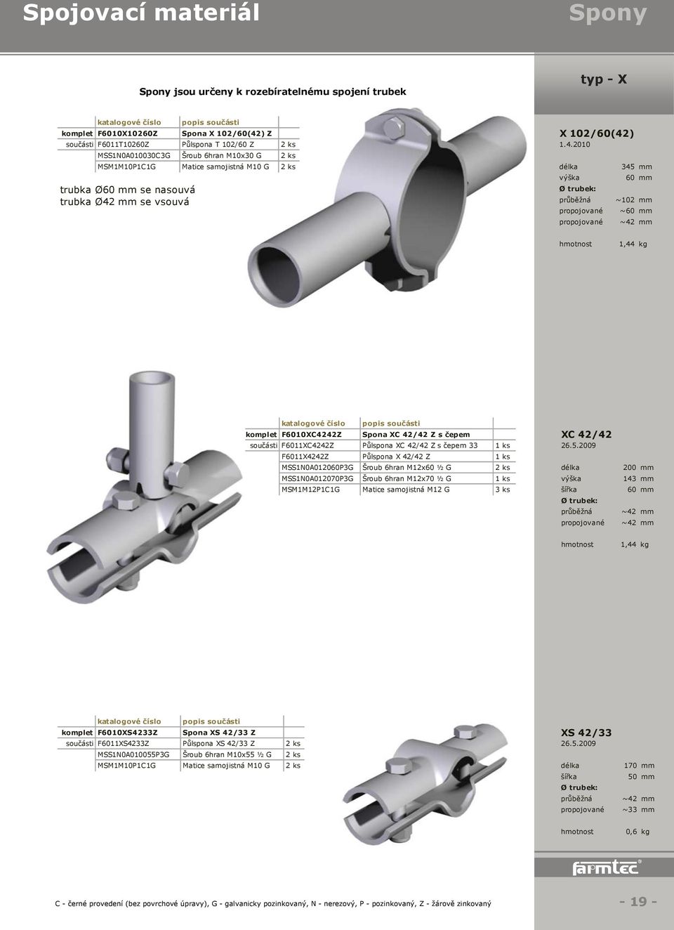 ) součásti F6011T10260Z Půlspona T 102/60 Z 2 ks 1.4.