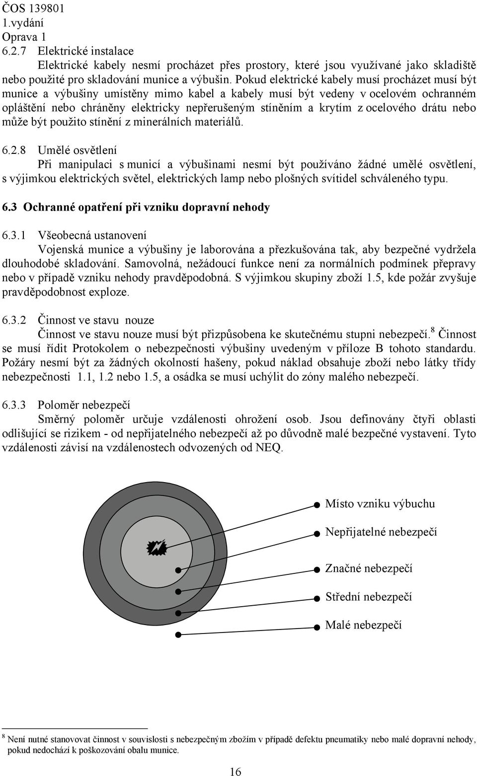 ocelového drátu nebo může být použito stínění z minerálních materiálů. 6.2.