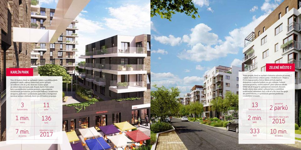 Projekt Karlín Park nabízí byty s promyšleným využitím prostoru, odpovídajícím standardním provedením, prostornými balkony s atraktivním designem, parkování v podzemním parkovišti a inteligentně