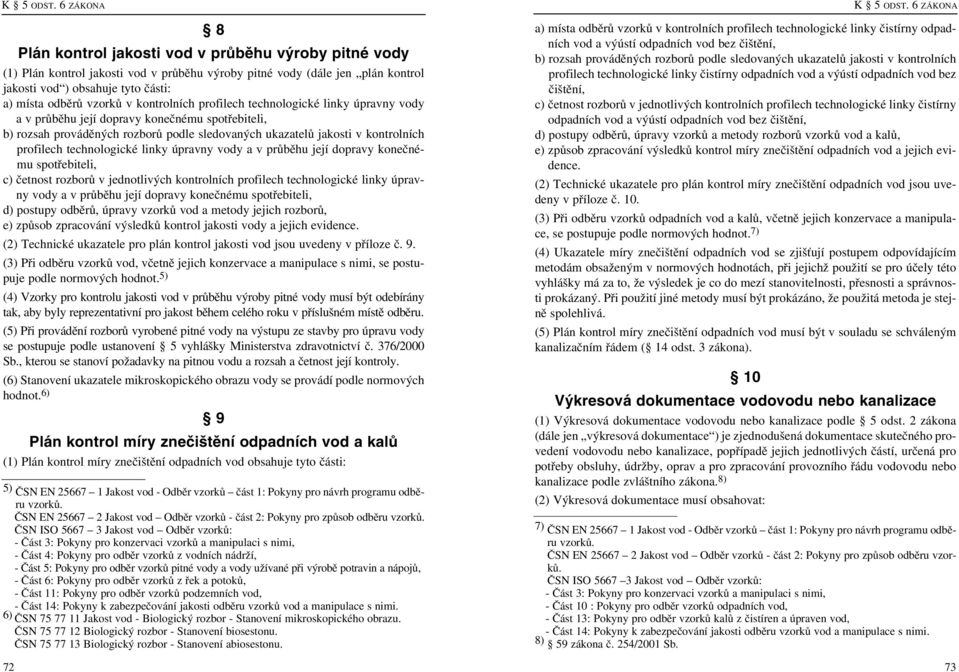 vzorků v kontrolních profilech technologické linky úpravny vody a v průběhu její dopravy konečnému spotřebiteli, b) rozsah prováděných rozborů podle sledovaných ukazatelů jakosti v kontrolních