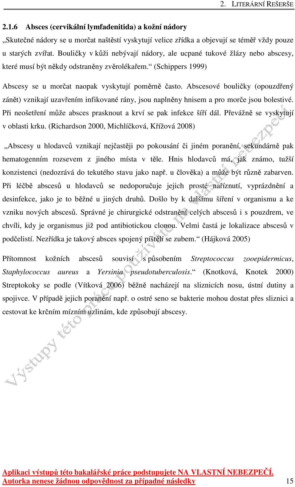 Abscesové bouličky (opouzdřený zánět) vznikají uzavřením infikované rány, jsou naplněny hnisem a pro morče jsou bolestivé. Při neošetření může absces prasknout a krví se pak infekce šíří dál.