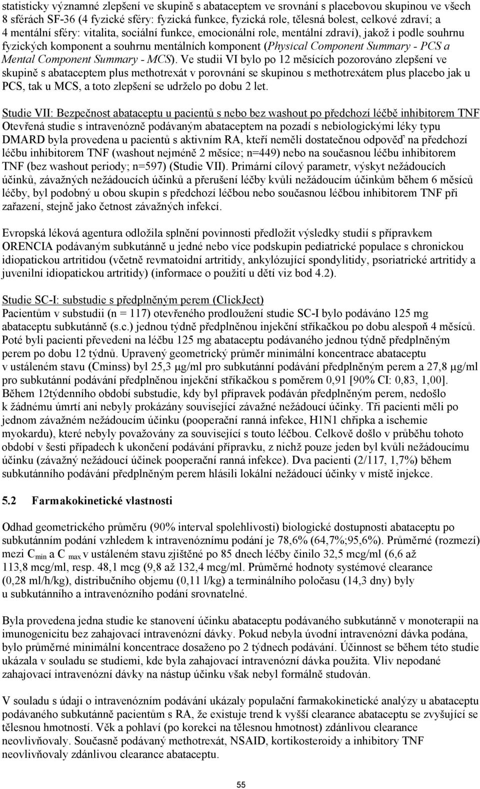 Component Summary - MCS).