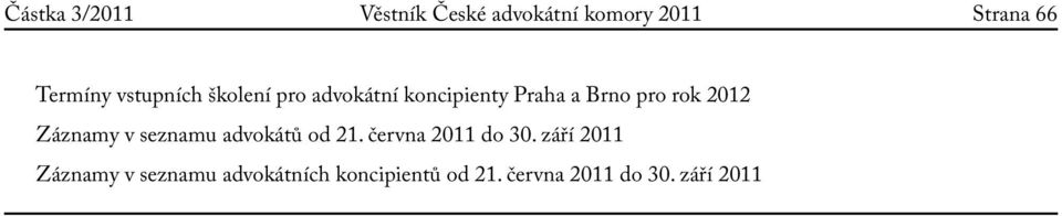 Záznamy v seznamu ů od 21. června 2011 do 30.