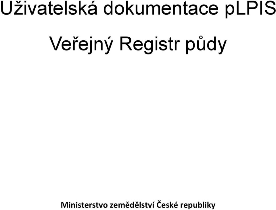 Veřejný Registr půdy