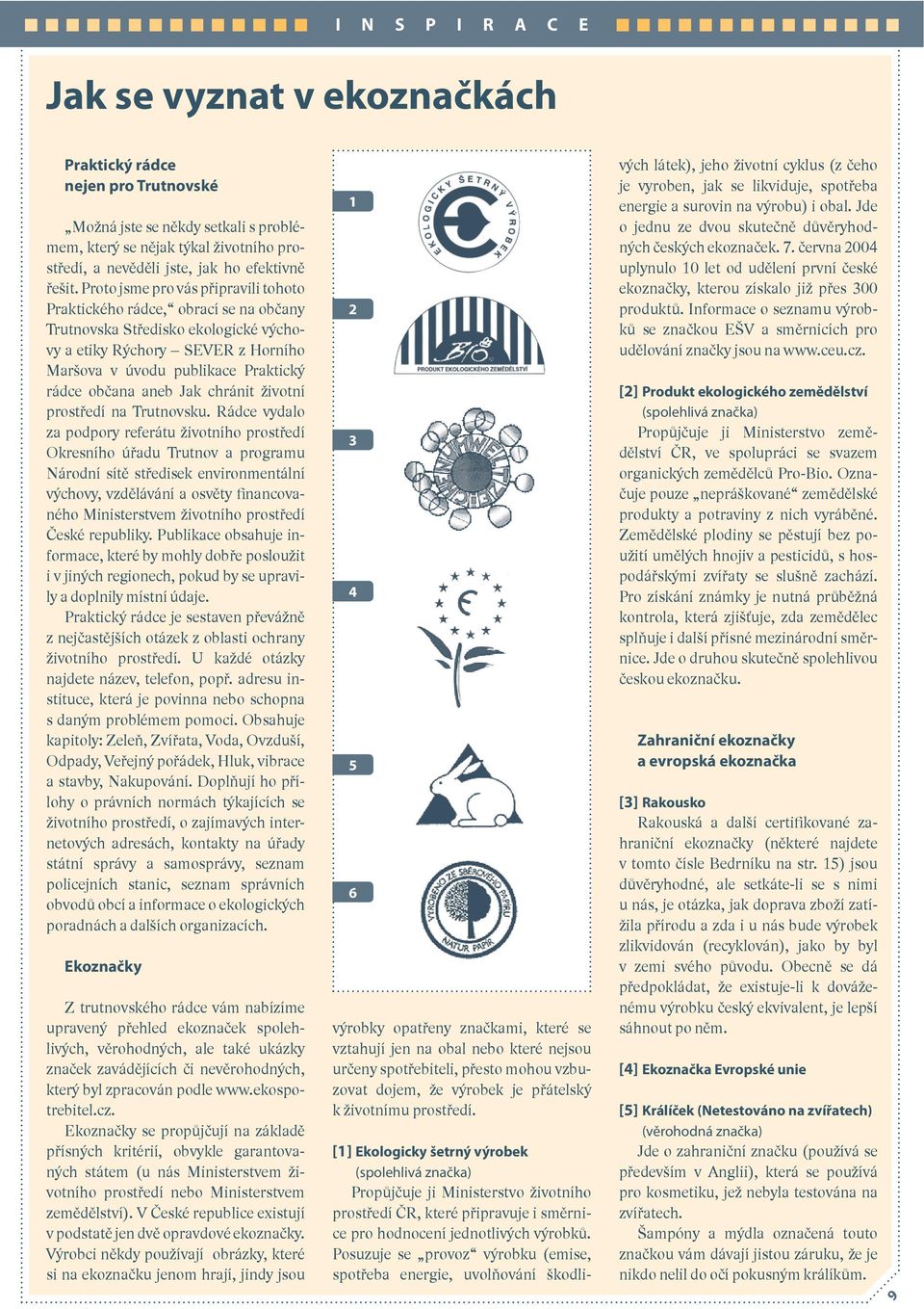 Proto jsme pro vás připravili tohoto Praktického rádce, obrací se na občany Trutnovska Středisko ekologické výchovy a etiky Rýchory SEVER z Horního Maršova v úvodu publikace Praktický rádce občana