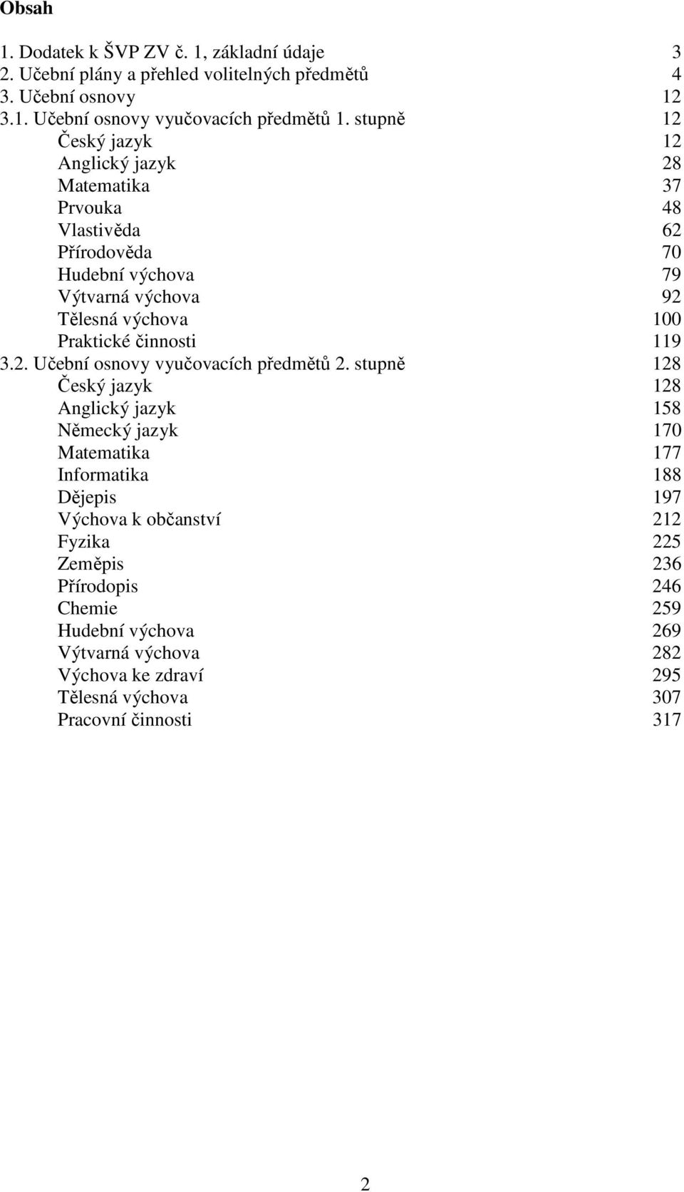 činnosti 119 3.2. Učební osnovy vyučovacích předmětů 2.