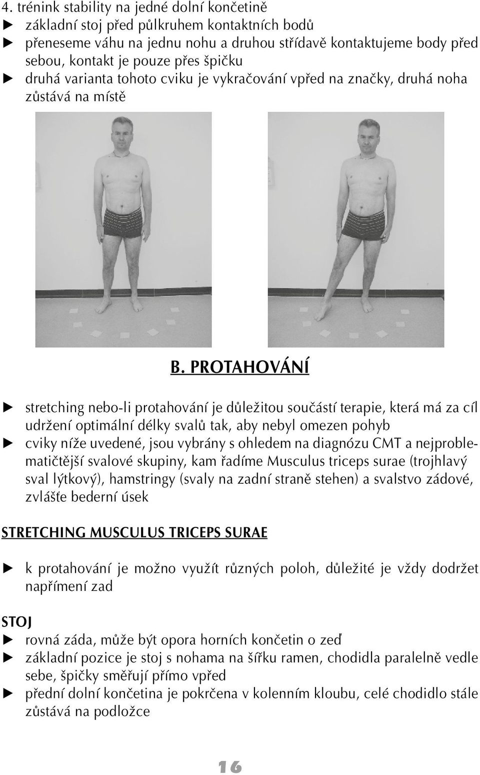 PROTAHOVÁNÍ stretching nebo-li protahování je důležitou součástí terapie, která má za cíl udržení optimální délky svalů tak, aby nebyl omezen pohyb cviky níže uvedené, jsou vybrány s ohledem na