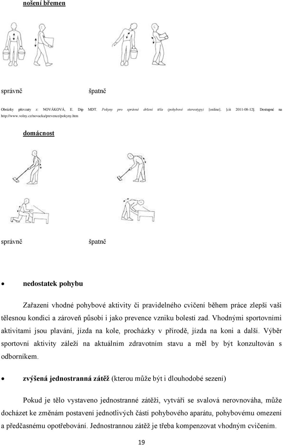 htm domácnost správně špatně nedostatek pohybu Zařazení vhodné pohybové aktivity či pravidelného cvičení během práce zlepší vaši tělesnou kondici a zároveň působí i jako prevence vzniku bolestí zad.