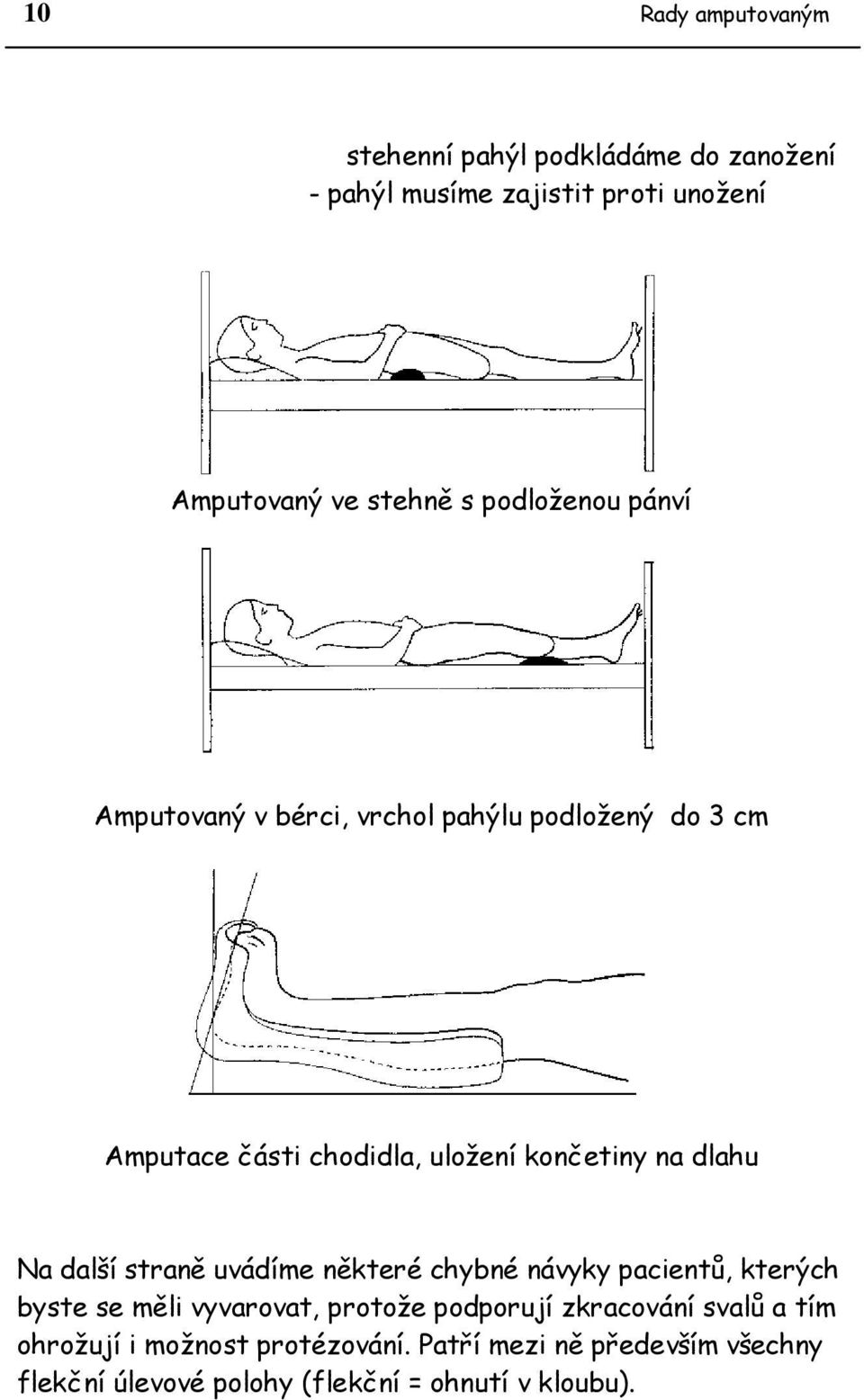 Na další straně uvádíme některé chybné návyky pacientů, kterých byste se měli vyvarovat, protože podporují zkracování