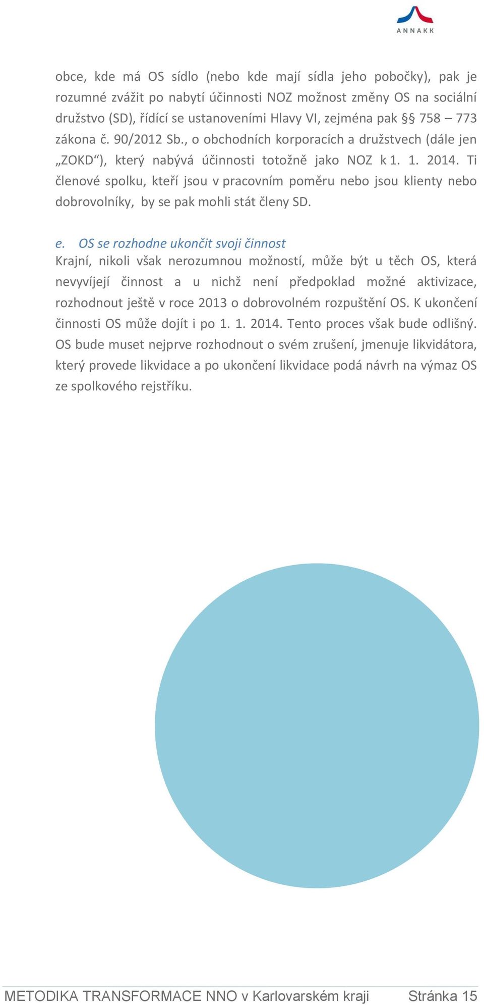 Ti členové spolku, kteří jsou v pracovním poměru nebo jsou klienty nebo dobrovolníky, by se pak mohli stát členy SD. e.