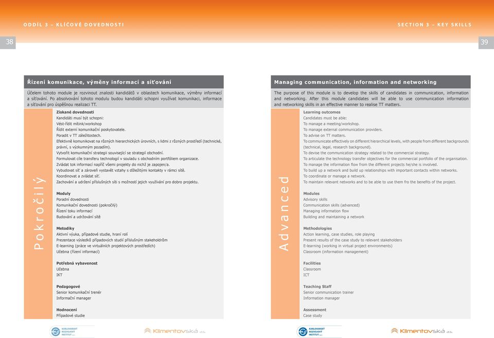 Managing communication, information and networking The purpose of this module is to develop the skills of candidates in communication, information and networking.