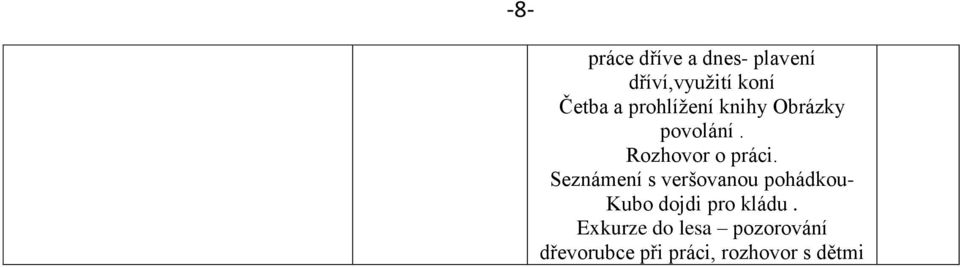 Seznámení s veršovanou pohádkou- Kubo dojdi pro kládu.