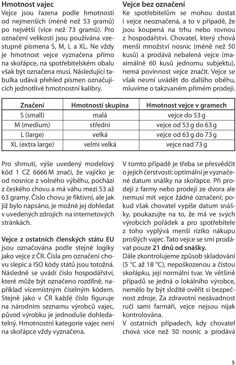 Vejce bez označení Ke spotřebitelům se mohou dostat i vejce neoznačená, a to v případě, že jsou koupená na trhu nebo rovnou z hospodářství.