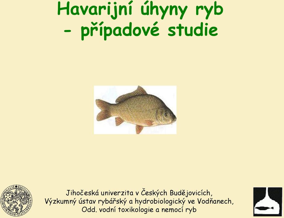 Budějovicích, Výzkumný ústav rybářský a