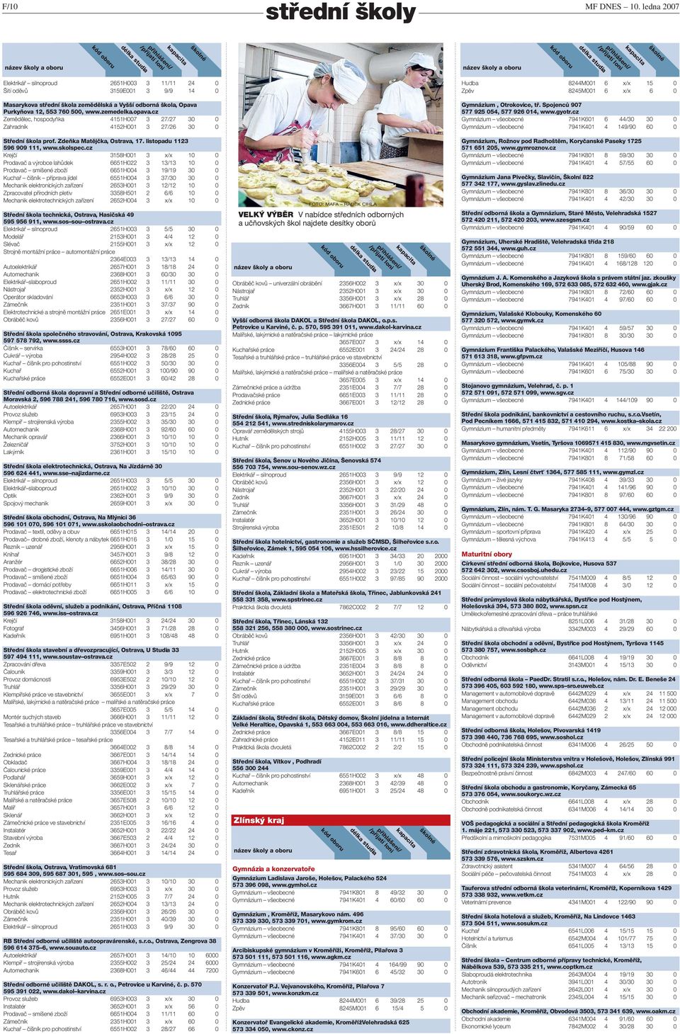 Spojenců 907 577 925 054, 577 926 014, www.gyotr.cz Gymnázium všeobecné 7941K601 6 44/30 30 0 Gymnázium všeobecné 7941K401 4 149/90 60 0 Střední škola prof. Zdeňka Matějčka, Ostrava, 17.