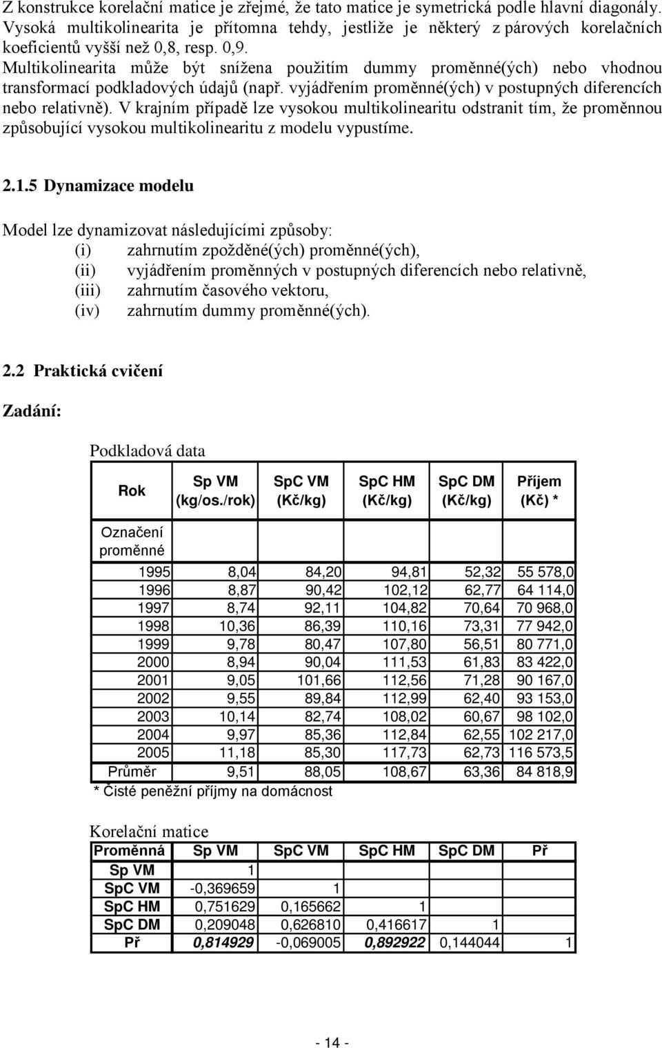 Multikolinearita může být snížena použitím dummy proměnné(ých) nebo vhodnou transformací podkladových údajů (např. vyjádřením proměnné(ých) v postupných diferencích nebo relativně).