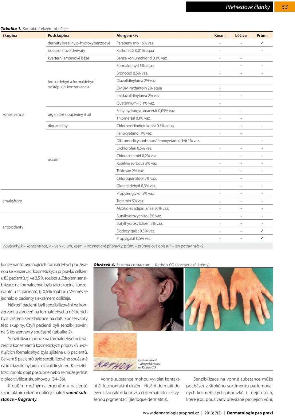 Diazolidinylurea 2% vaz. DMDM-hydantoin 2% aqua Imidazolidinylurea 2% vaz. Quaternium-15 1% vaz. Fenylhydrargyrumacetát 0,05% vaz. organické sloučeniny rtuti Thiomersal 0,1% vaz.