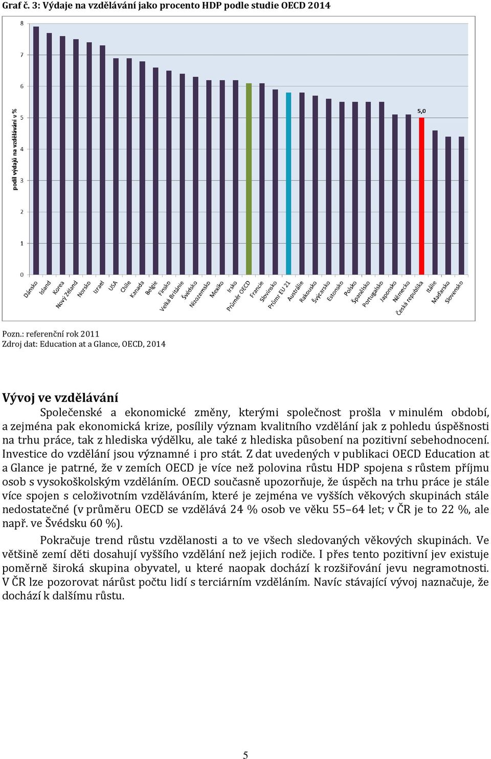 posílily význam kvalitního vzdělání jak z pohledu úspěšnosti na trhu práce, tak z hlediska výdělku, ale také z hlediska působení na pozitivní sebehodnocení.