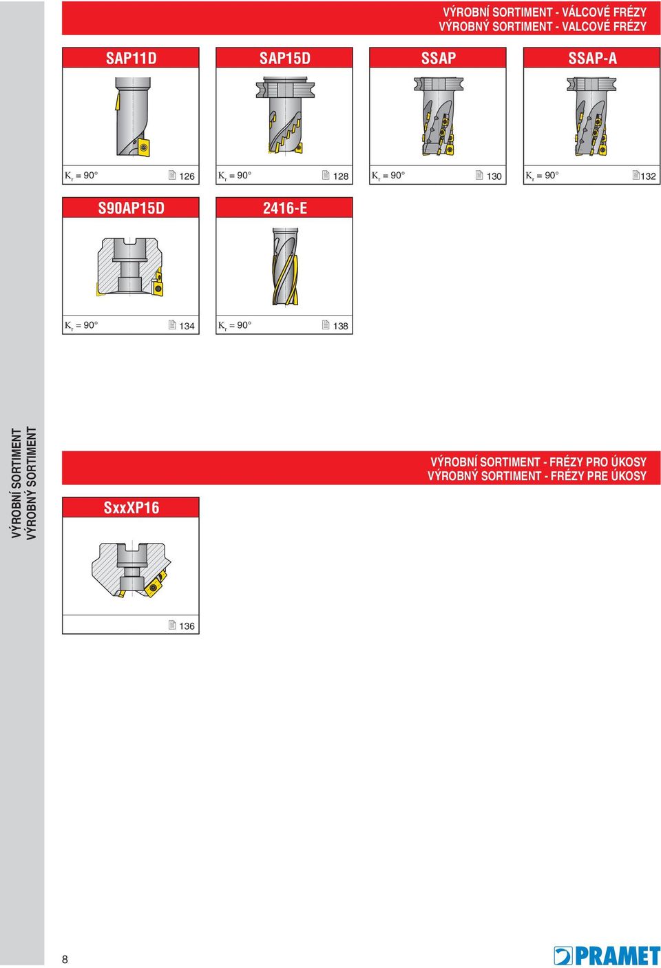 = 90 2 134 K r = 90 2 138 výrobní sortiment výrobný sortiment SxxXP16