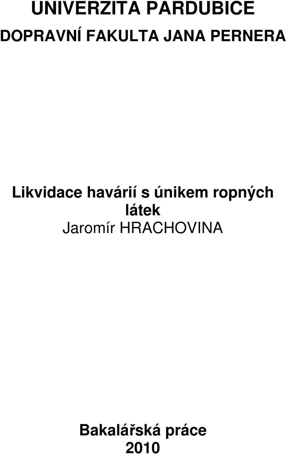 havárií s únikem ropných látek