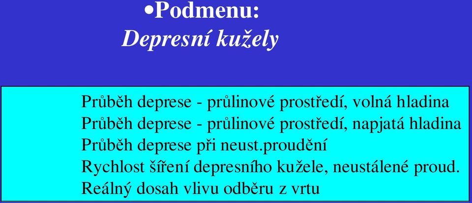 hladina Průběh deprese při neust.