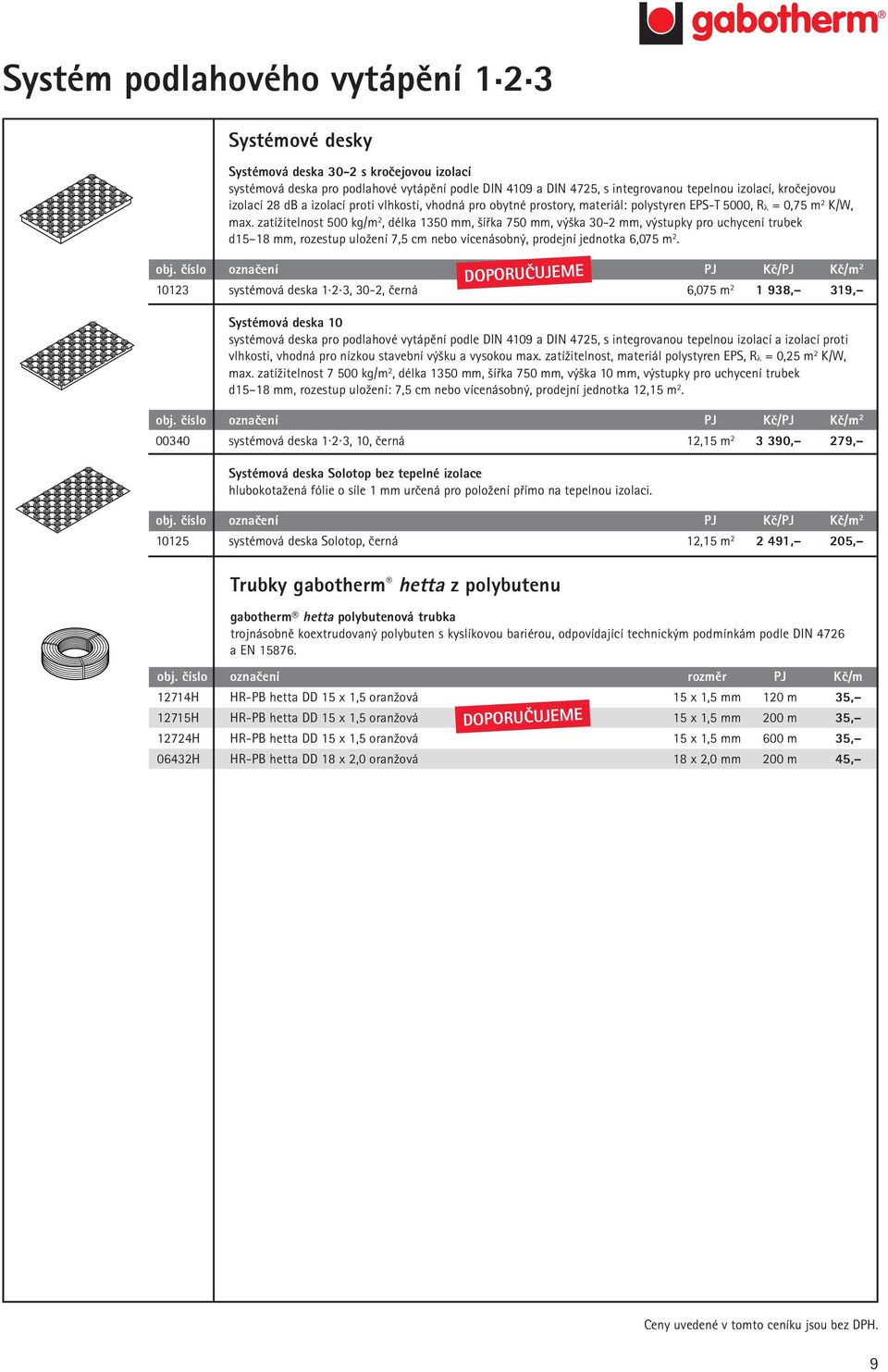 vlhkosti, vhodná pro obytné prostory, materiál: polystyren EPS-T 5000, Rλ = 0,75 m 2 K/W, max.