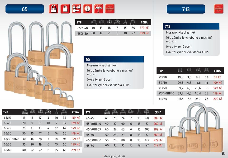 713/40HB40 39,2 6,3 40,6 38 159 Kč 713/50 46,5 7,2 25,7 26 209 Kč 65/15 16 8 12 3 10 32 139 Kč 65/20 20 9 11 10 4 34 129 Kč 65/25 25 13 13 4 12 42 149 Kč 65/30 30 15 17 5 14 50 179 Kč 65/30HB60 30 16