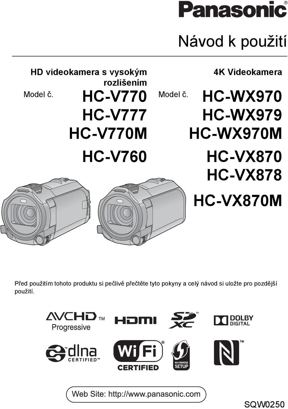 HC-WX970 HC-V777 HC-WX979 HC-V770M HC-WX970M HC-V760 HC-VX870 HC-VX878