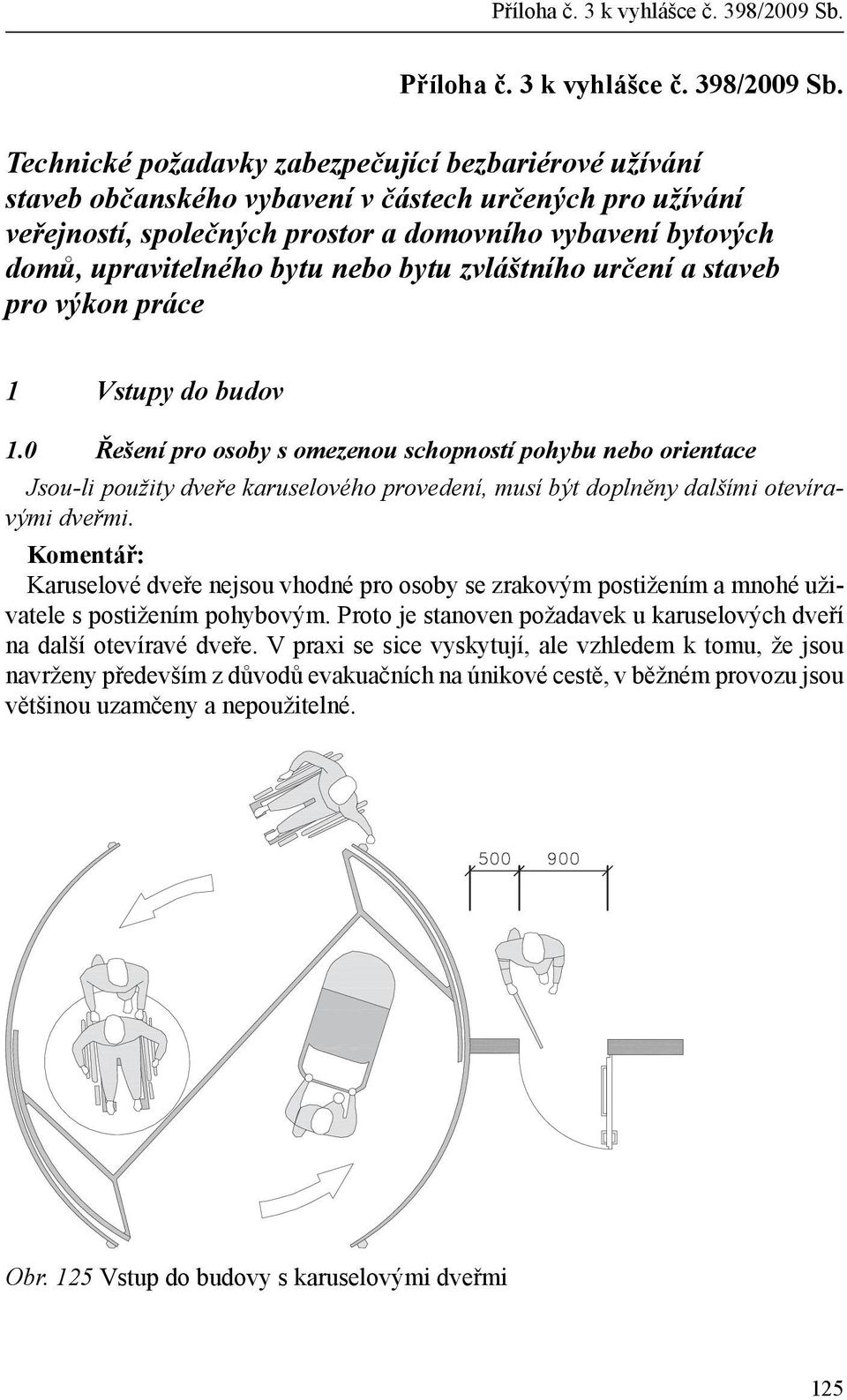 nebo bytu zvláštního určení a staveb pro výkon práce 1 Vstupy do budov 1.