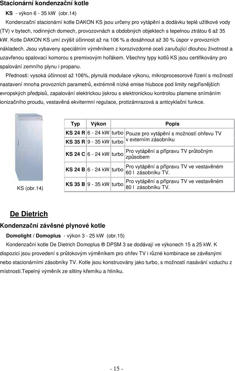 Kotle DAKON KS umí zvýšit účinnost až na 106 % a dosáhnout až 30 % úspor v provozních nákladech.