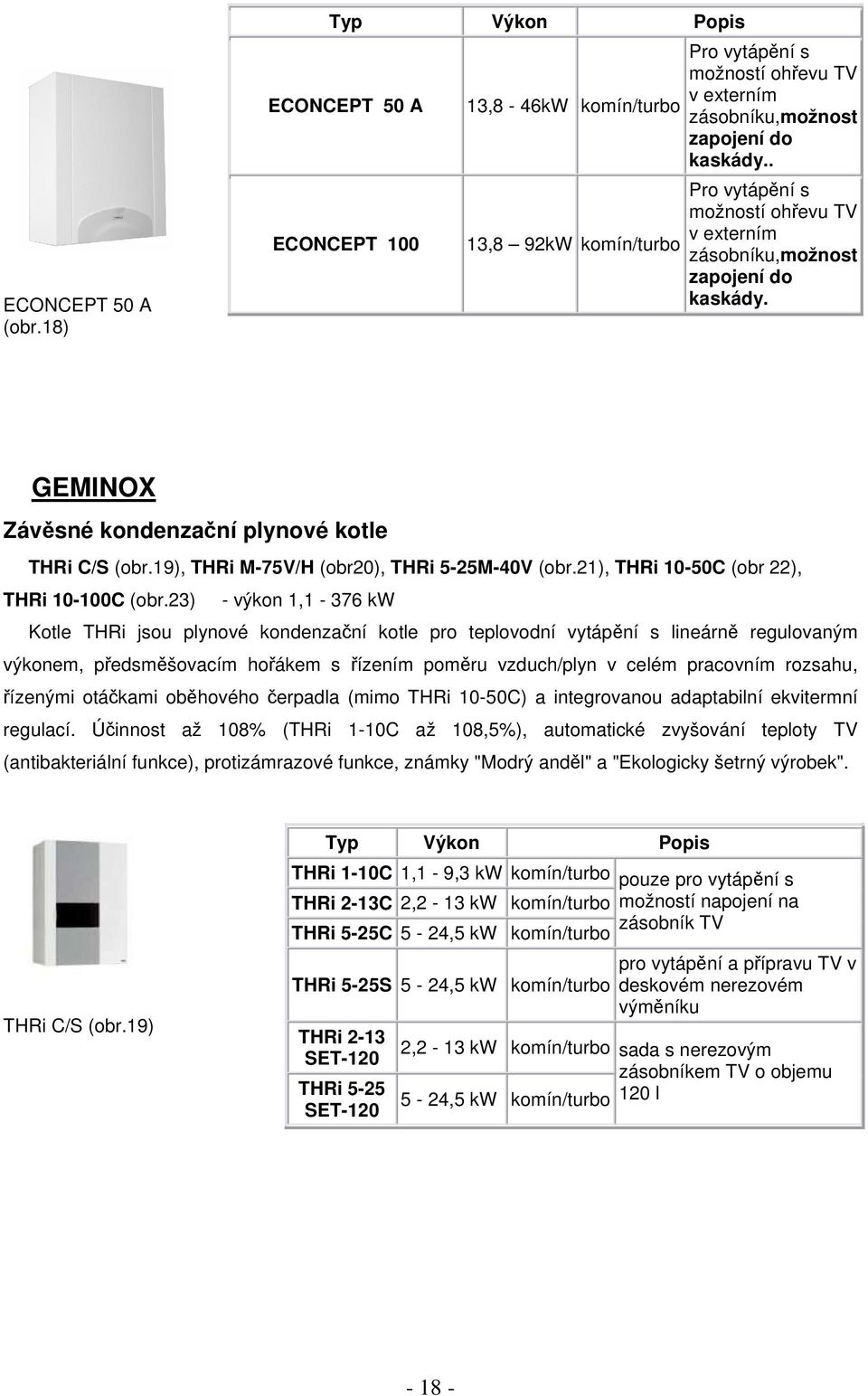 21), THRi 10-50C (obr 22), THRi 10-100C (obr.