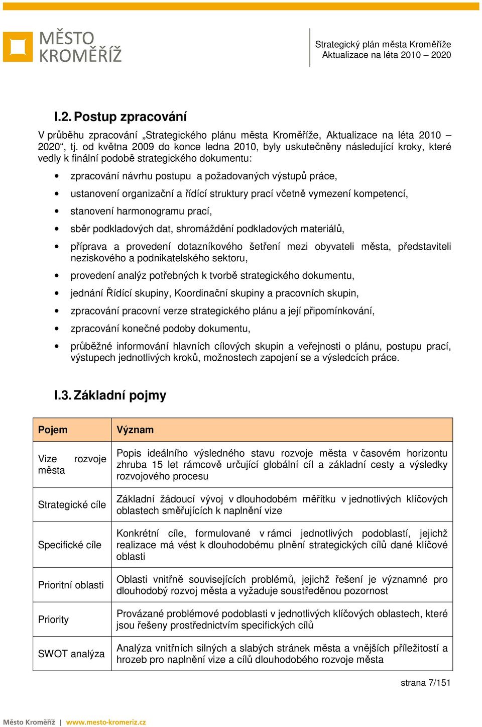 organizační a řídící struktury prací včetně vymezení kompetencí, stanovení harmonogramu prací, sběr podkladových dat, shromáždění podkladových materiálů, příprava a provedení dotazníkového šetření