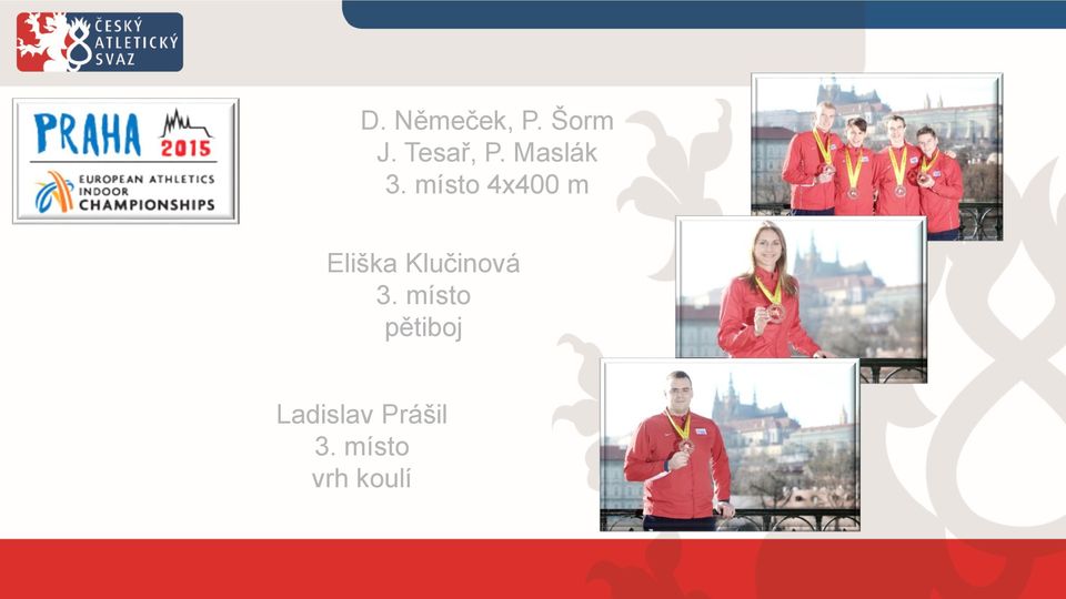 místo 4x400 m Eliška Klučinová