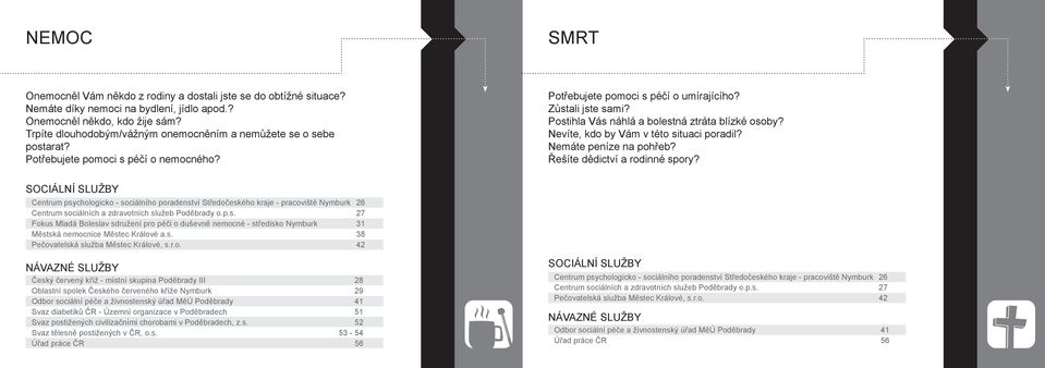 Postihla Vás náhlá a bolestná ztráta blízké osoby? Nevíte, kdo by Vám v této situaci poradil? Nemáte peníze na pohřeb? Řešíte dědictví a rodinné spory?