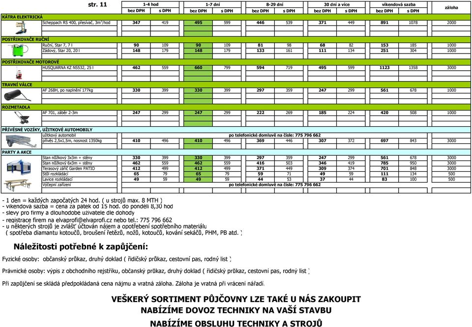 UŽITKOVÉ AUTOMOBILY užitkový automobil přívěs 2,5x1,5m, nosnost 1350kg 410 496 po telefonické domluvě na čísle: 775 796 662 410 496 369 446 307 372 697 843 PARTY A AKCE Stan nůžkový 3x3m + stěny 3 3