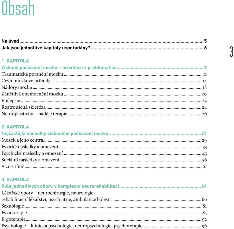 ..27 Mozek a jeho centra...29 Fyzické následky a omezení...33 Psychické následky a omezení... 43 Sociální následky a omezení... 56 A co s tím?... 61 3.